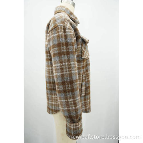 100%polyester tweeds 400 g damskjorta